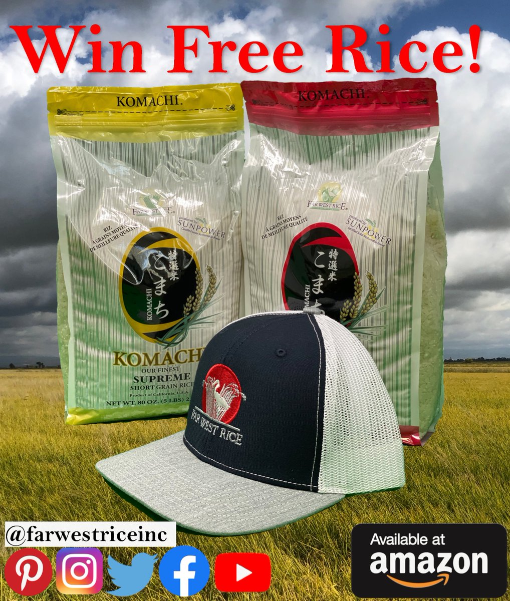 FarWestRiceInc's tweet photo. We are starting a contest! The winner will be chosen 10/1/19. All you need to do is like and follow our Facebook page and follow us on Twitter. You must be located in the United States to enter. We would also be very grateful for any retweets! #Komachirice #contest #Giveaway https://t.co/EPNhTuORci