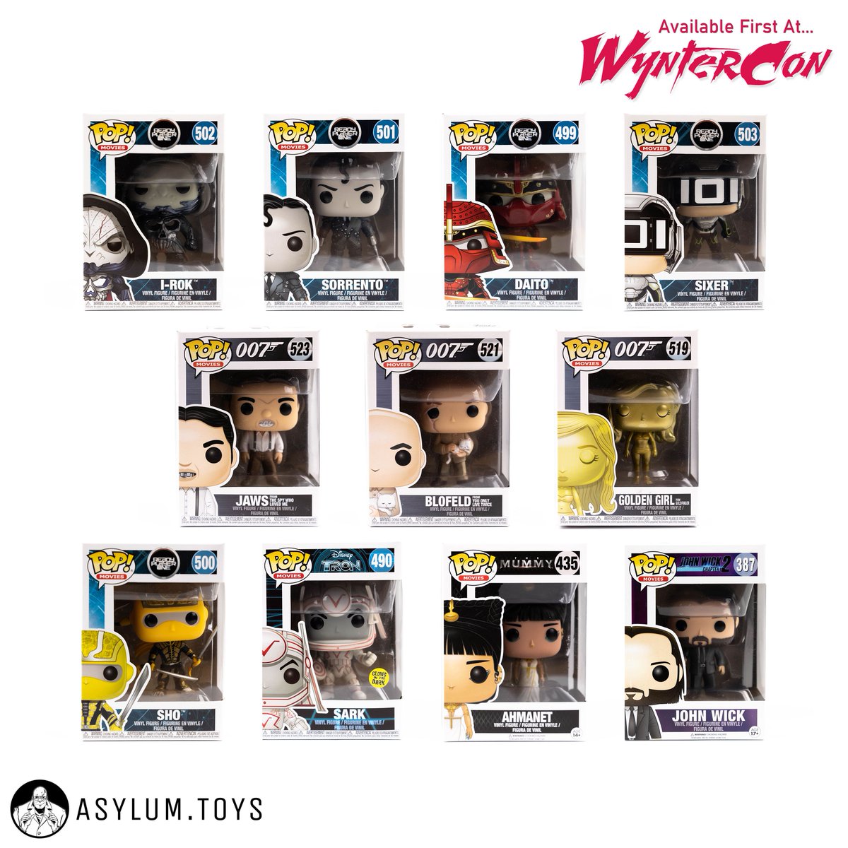 AsylumToys's tweet photo. 4 Days left until #WynterConVI. #FunkoPops #VinylFigures #POPMovies! Our ever growing inventory of Pops continues with some additions from #ReadyPlayerOne, #JamesBond #007, #JohnWick And More. Available first at WynterCon, 28th-29th, Eastbourne Sports Park, East Sussex, BN21 2UF. https://t.co/yALA9QJ59T