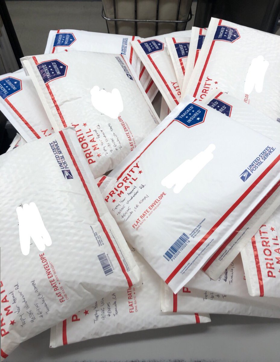TrophyYear's tweet photo. How many packages do you think we shipped out yesterday ? Closest answer getβs a discount code π #TrophyYear π https://t.co/5q2bWRmKX6