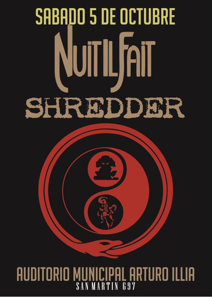 ShredderHR's tweet photo. Terrible fecha se viene junto a los amigos de @Nuitilfait los esperamos! #cdelu #musicaenvivo #rock https://t.co/K79vQrvKNE