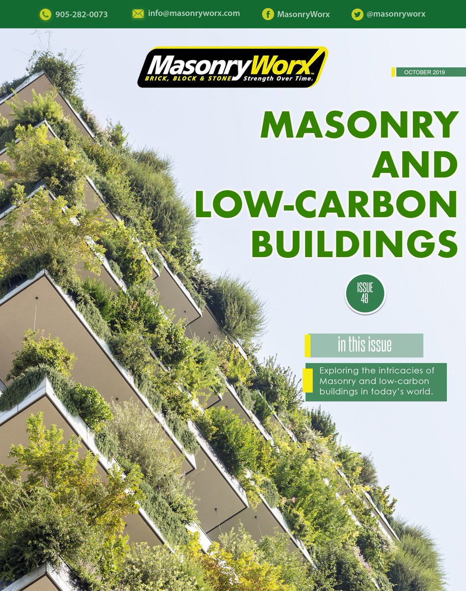 Just in time for #Fall look out for issue 48 of our newsletter which packs quite a bit of informative content on #Masonry and low-carbon buildings. Remember to check out our other publications at bit.ly/2mUMWBg