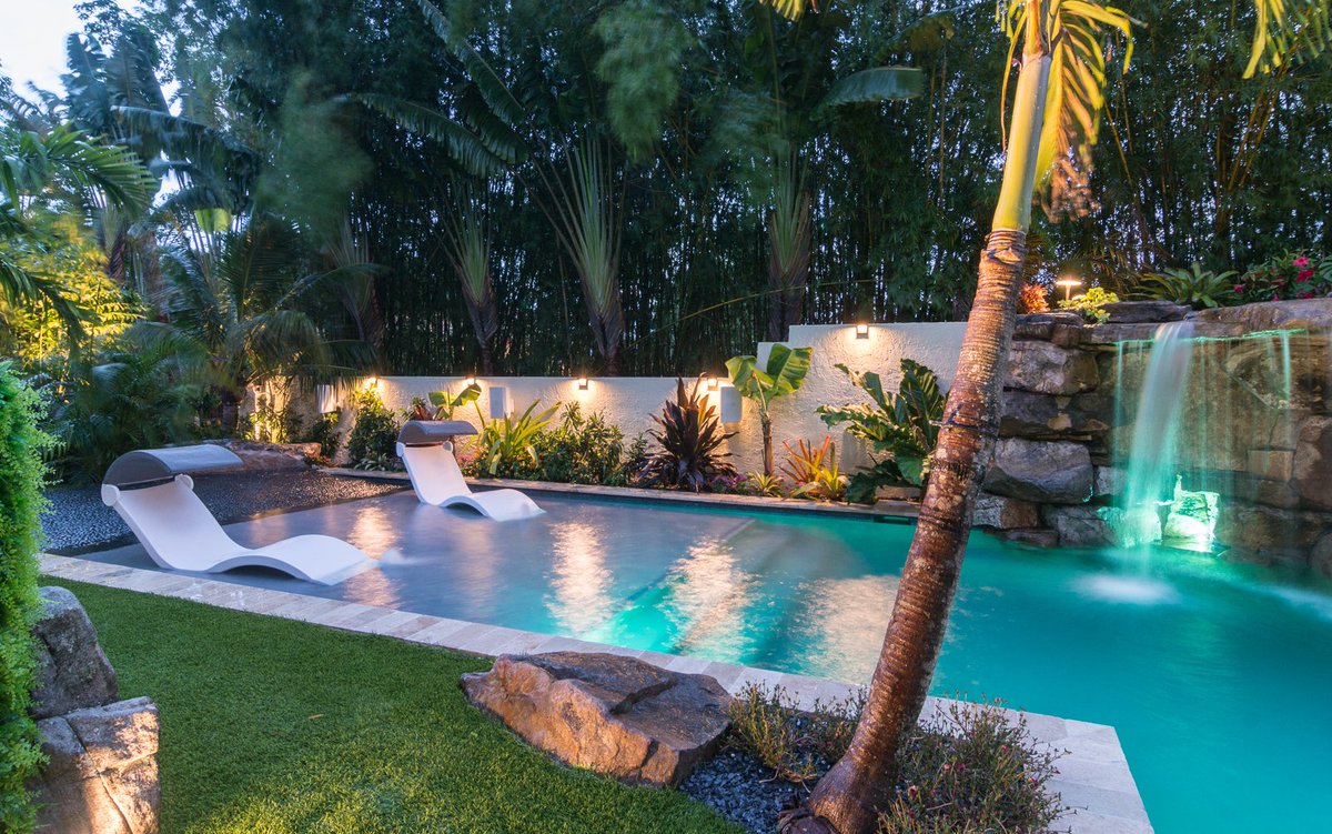 Lucas Congdon On Twitter This South Florida Custom Pool Is The Ultimate Jungle Backyard That Includes A Beach Volleyball Court A Huge Swim In Grotto And A Spa Complete With A Giant Water