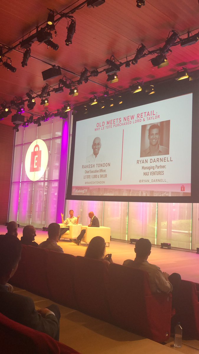 Delllydel's tweet photo. @rakeshtondon @ryan_darnell_ discussing why @letote purchased @lordandtaylor #evolvinge19 https://t.co/iZl8VVtDZT