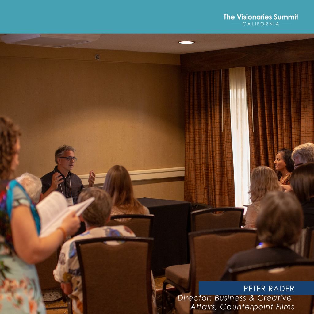 In a discussion about navigating stressful situations during creative projects, Peter Rader, Director: Business &amp; Creative Affairs, Counterpoint Films, makes it a habit to ask himself, "How can I be of service in this moment?" 
#thevisionariessummit