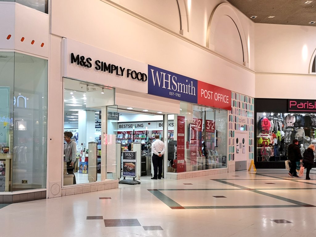 soult's tweet photo. Interesting to visit the new M&amp;S Simply Food inside WHSmith in #Darlington. Lots of food to go, obviously, but a decent range of basic groceries like bread and cakes, too. Darlo, of course, had a full M&amp;S in the town centre until last year, so this represents a swift mini-return! https://t.co/sHpOTWVs0K
