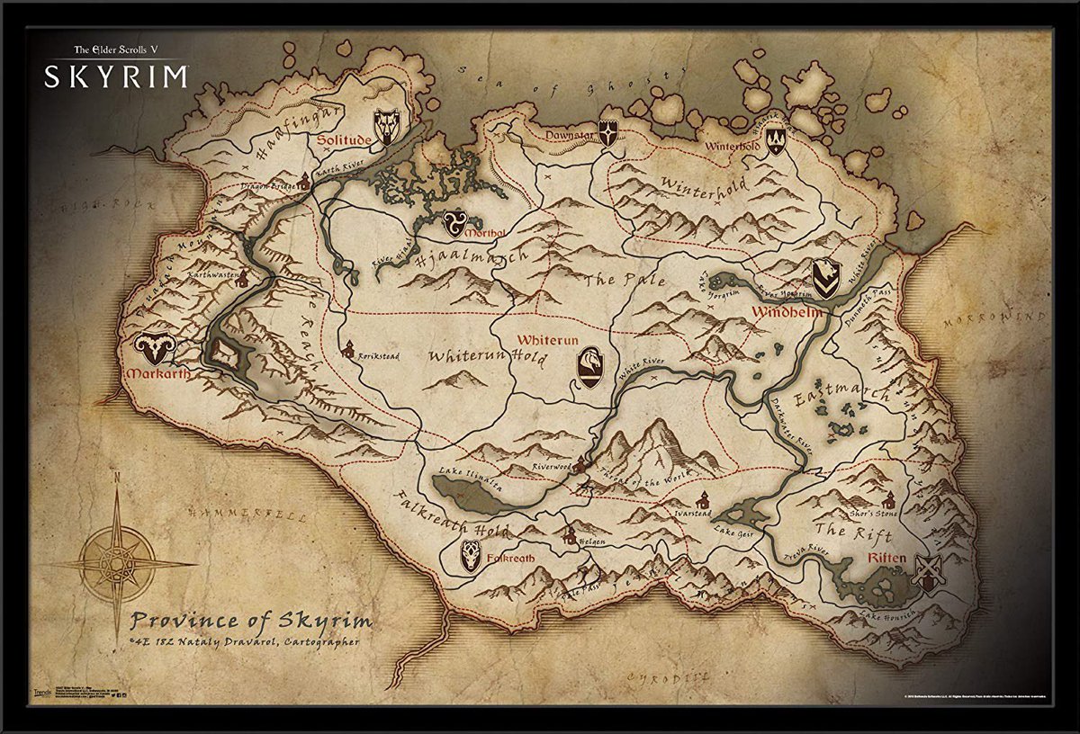 I never noticed how the map was for Skyrim in #ESO and now it makes my  brain ache. Have marked up Windhelm and compare it with the map from  Skyrim. If there, image size:1200x816