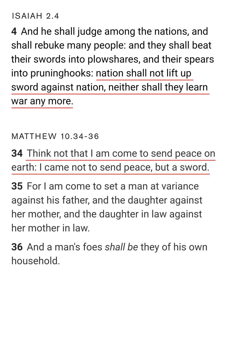dbrym64's tweet photo. “Beware, you are proving Jesus is the messiah.”

World peace is good news, something Jesus did not come to bring, that is why the world rejects anyone who brings counterfeit news. Rejection happens all the time, it hurts, and people say “He wasn't the one.”

#Apologetics https://t.co/qqfnalMLwS