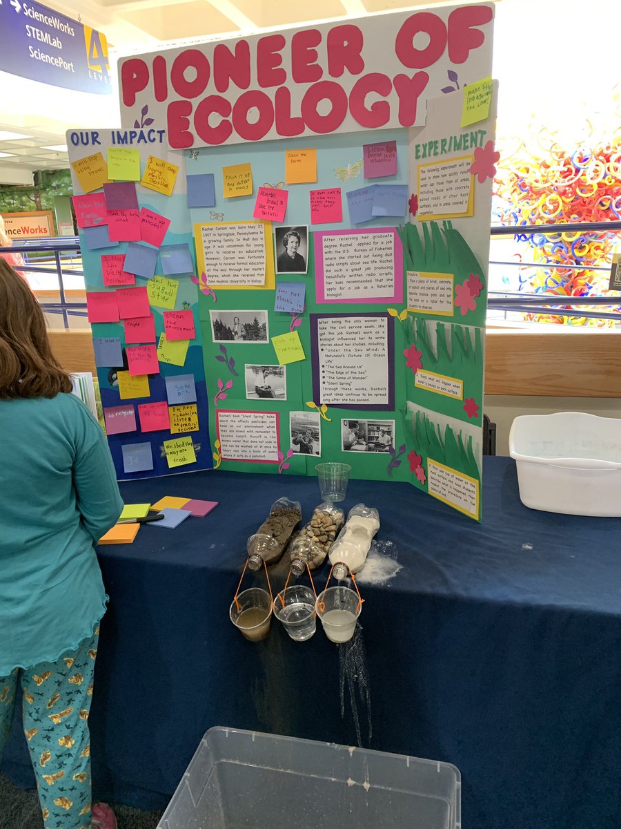 Ms_BrittanyHill's tweet photo. I am so thankful to learn alongside so many learners today at @TCMIndy We learned all about what runoff water and pesticides do to our earth by studying the work of Rachel Carson. The sticky notes tell of so many different ways the students came up with to help clean our earth! https://t.co/4kxFD17jqa