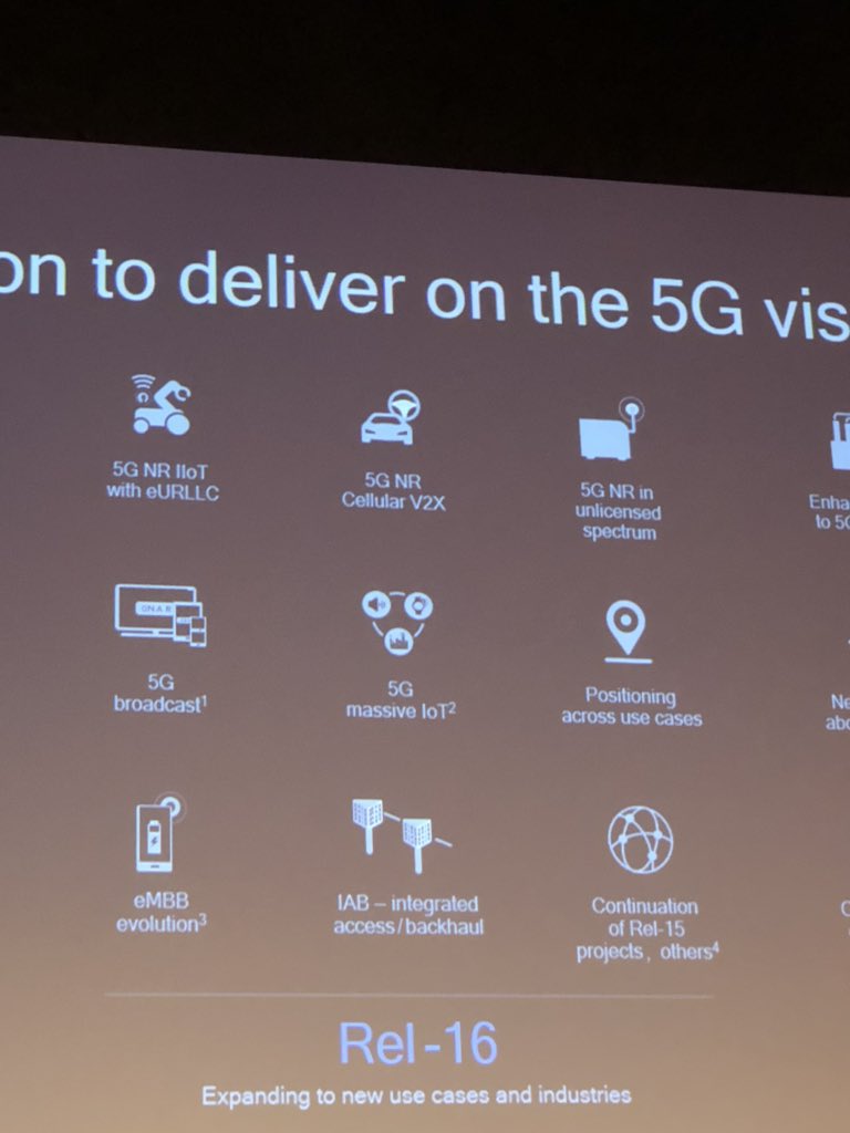 shobhit07's tweet photo. The next 3GPP release for #5G are focused on expanding use case to #massiveIoT and ultra reliable low latency, connected vehicles. Clearly #5G is more of a social transformation and @Qualcomm is at the center of it. https://t.co/EdAeMtHycS