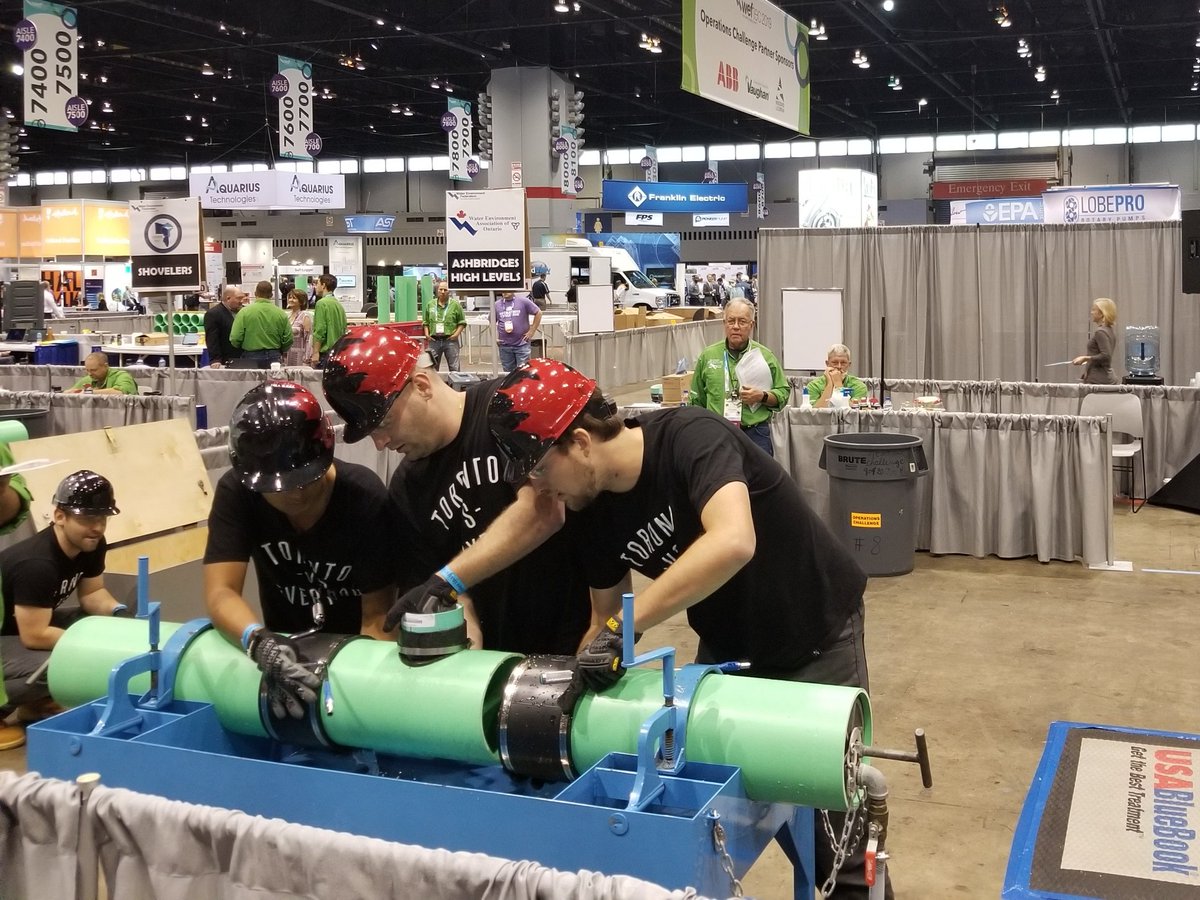 knatwilson's tweet image. @WEAOntario Ashbridges High Levels performing in the Ops Challenge #WEFTEC19.