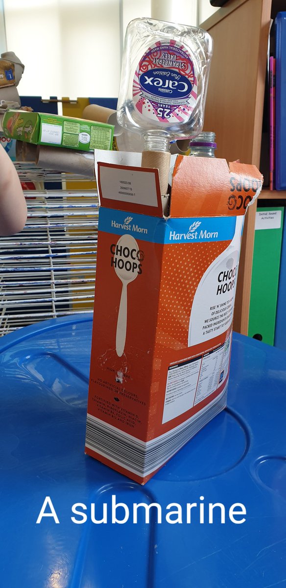 HighMillPrimary's tweet image. It&apos;s National Recycle Week. Primary 1 have been getting very creative and have been making types of transport using junk #aiminghigh #itsslc #RecycleWeek2019