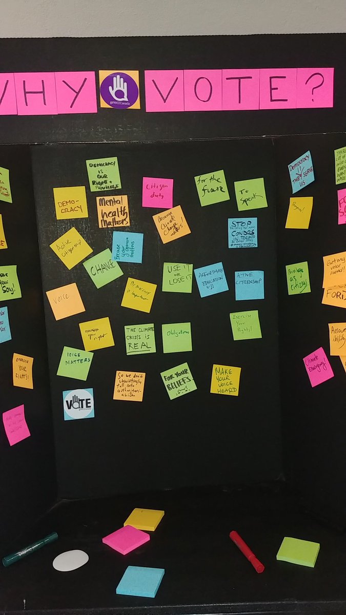 PAYCECan's tweet photo. A closer look at some of the contributions by students on #whyvote #cdnpoli #UofT @UofTCities https://t.co/ubSykFcUMw