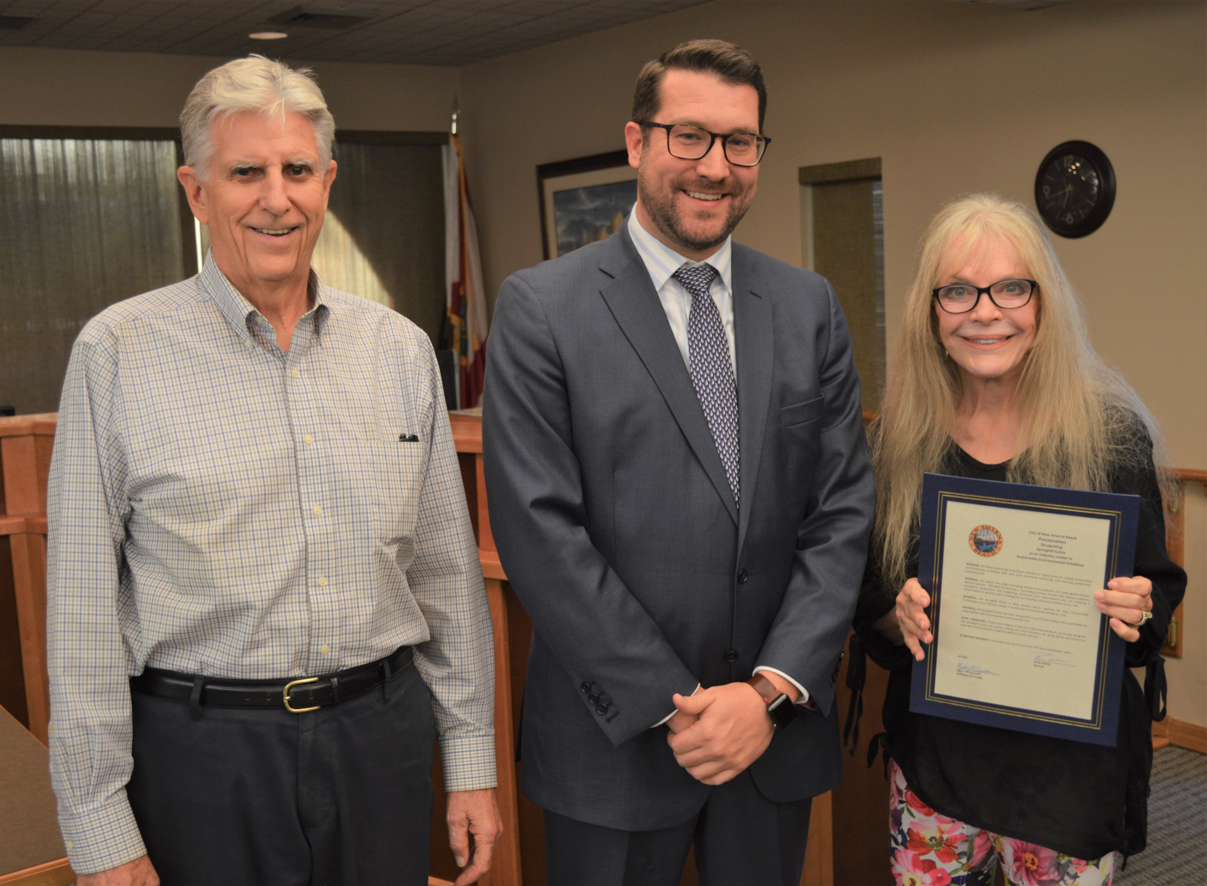 City Of New Smyrna Beach V Twitter Mayor Russ Owen Kicked Off Tonight S City Commission Regular Meeting By Congratulating Randy Sheri Mchenry Of Springhill Suites Nsb For Its Receipt Of The