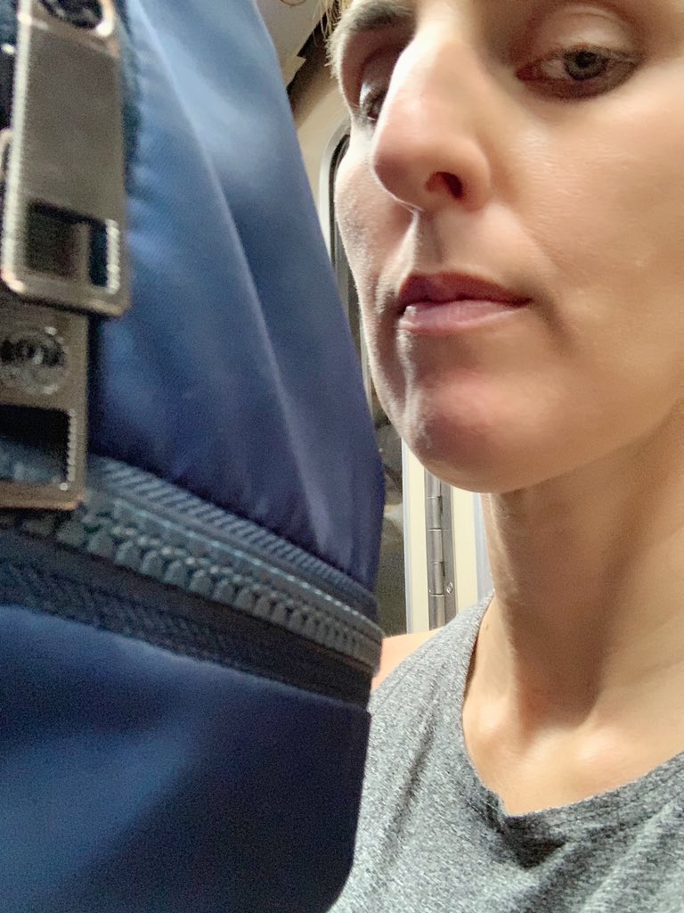 ashunderwater's tweet photo. PSA: please take off your backpack when riding the #MBTA https://t.co/rknWX13OvM