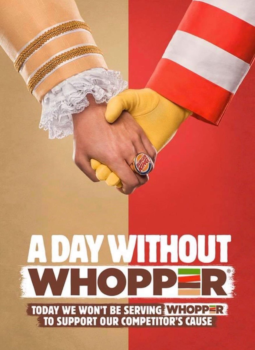 This is truly amazing! #BurgerKing #McDonalds #adaywithout #marketing