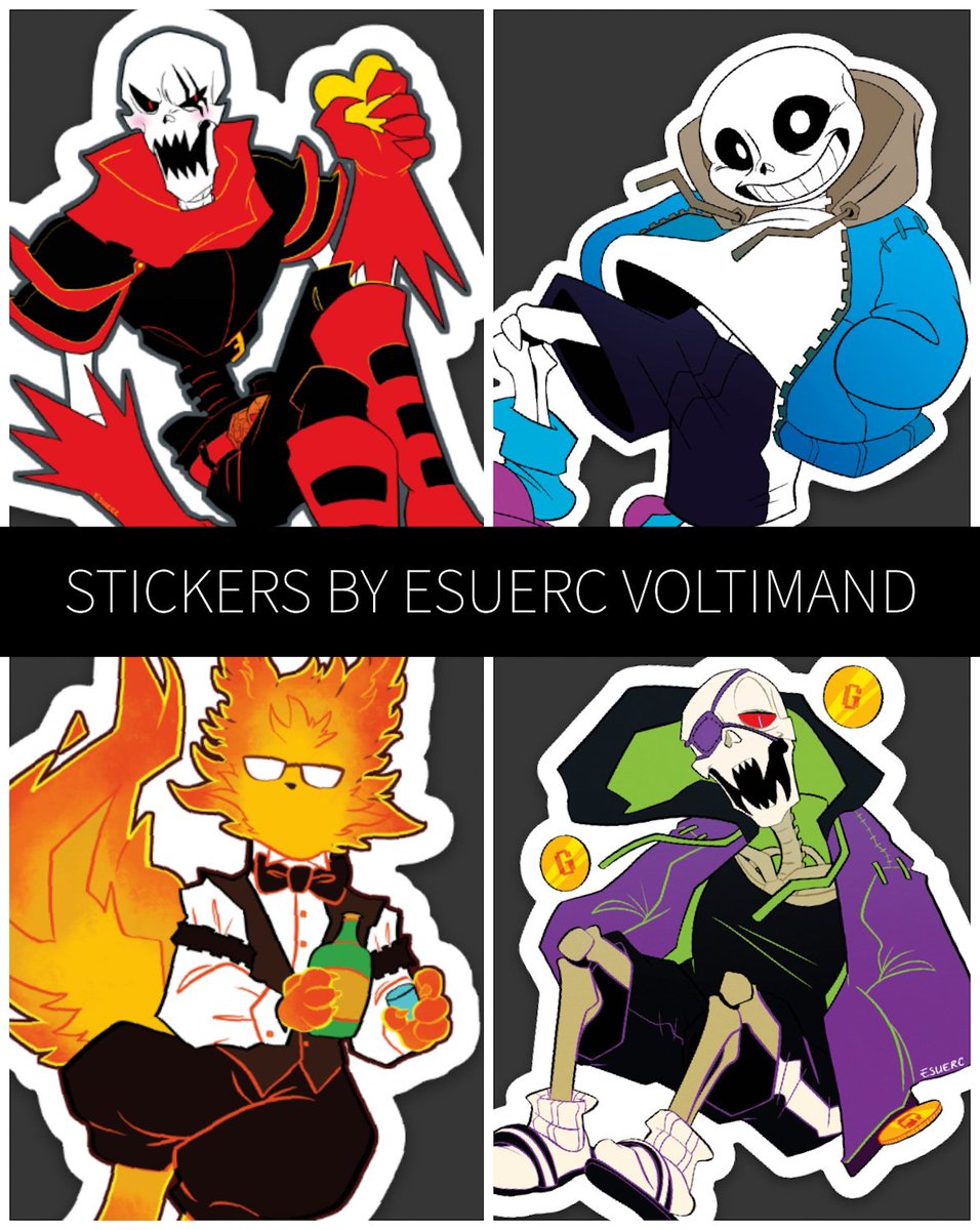 Undertale AU Stickers Undertale Underfell Underswap 