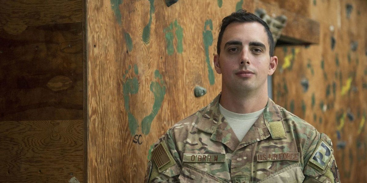 TaskandPurpose's tweet photo. This hero airman saved a child's life on the way to pick up an award for doing a bunch of other heroic things https://t.co/Y8INPNiIN4 https://t.co/v7UhruFpDJ