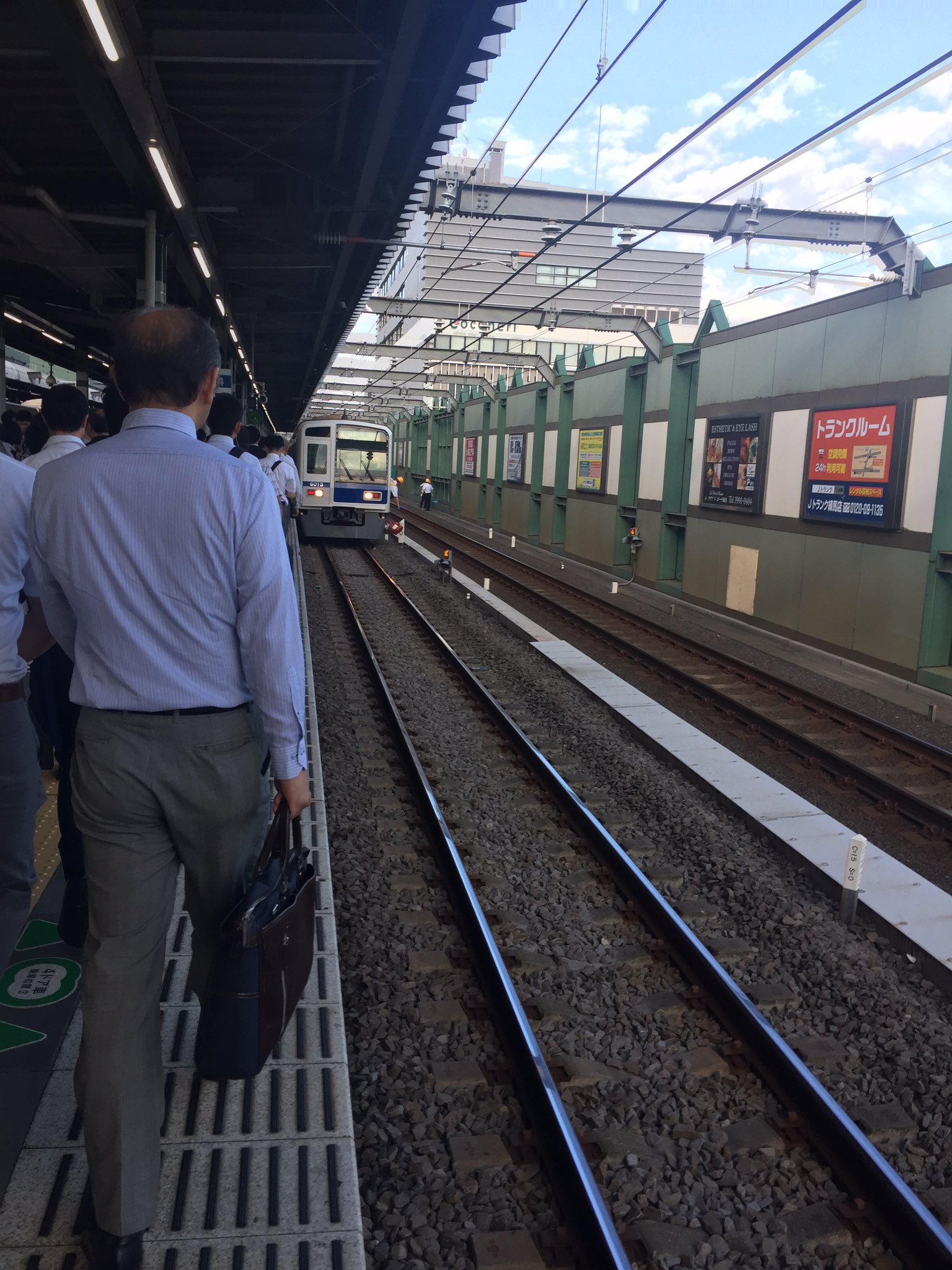 西武池袋線の練馬駅で人身事故が起きた現場の画像