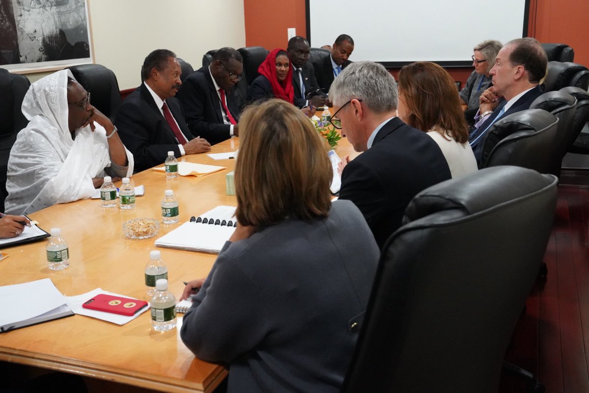 DavidRMalpass's tweet photo. I was glad to meet Sudanese Prime Minister @SudanPMHamdok for the first time at #UNGA. 

The @WorldBank Group is pleased to coordinate with the new transitional Government of Sudan as they work to promote growth &amp; reduce poverty. https://t.co/Jz02ymfhiT