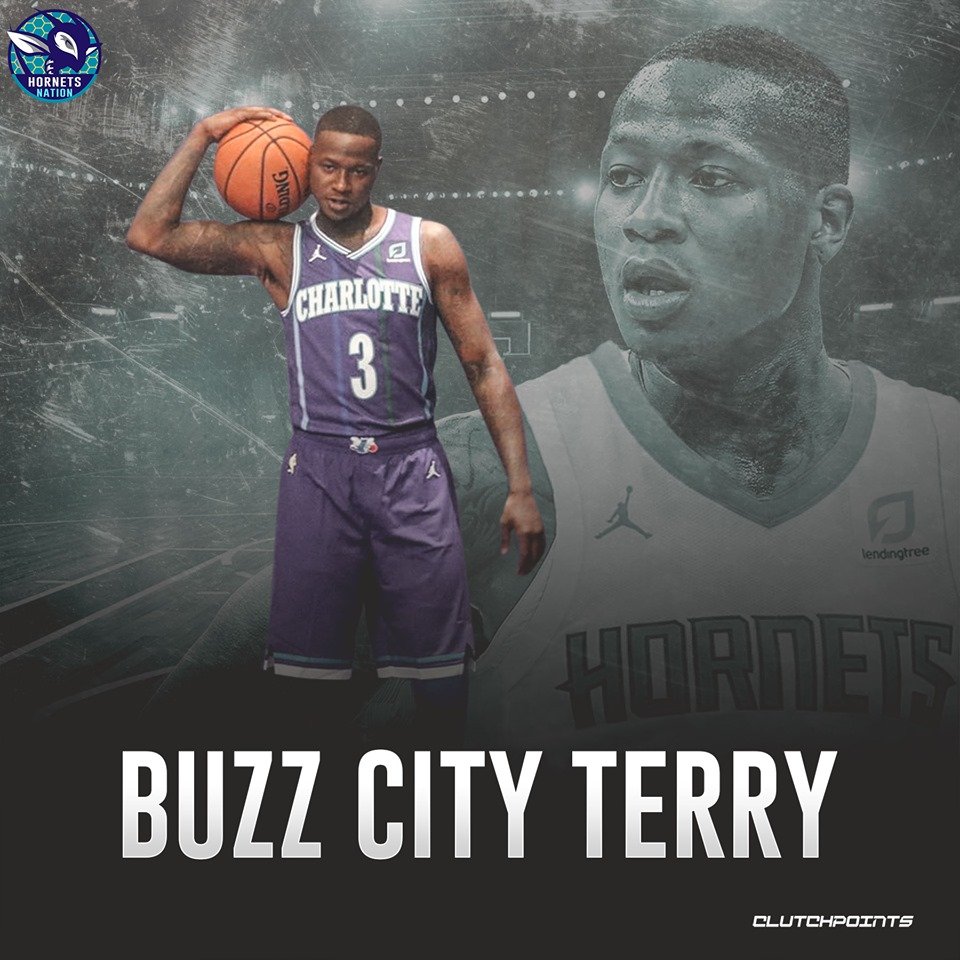 HornetsNationCP's tweet photo. First look at Terry Rozier rockin the purple 👀😤
#Honets https://t.co/rahl4O5umP