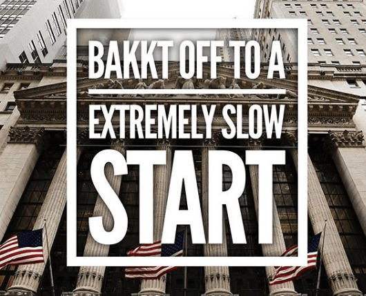 TalkShopCrypto's tweet photo. Bakkt: new futures trading platform off to a slow start https://t.co/zv0VSHqhrY https://t.co/CIpSJYYhGh