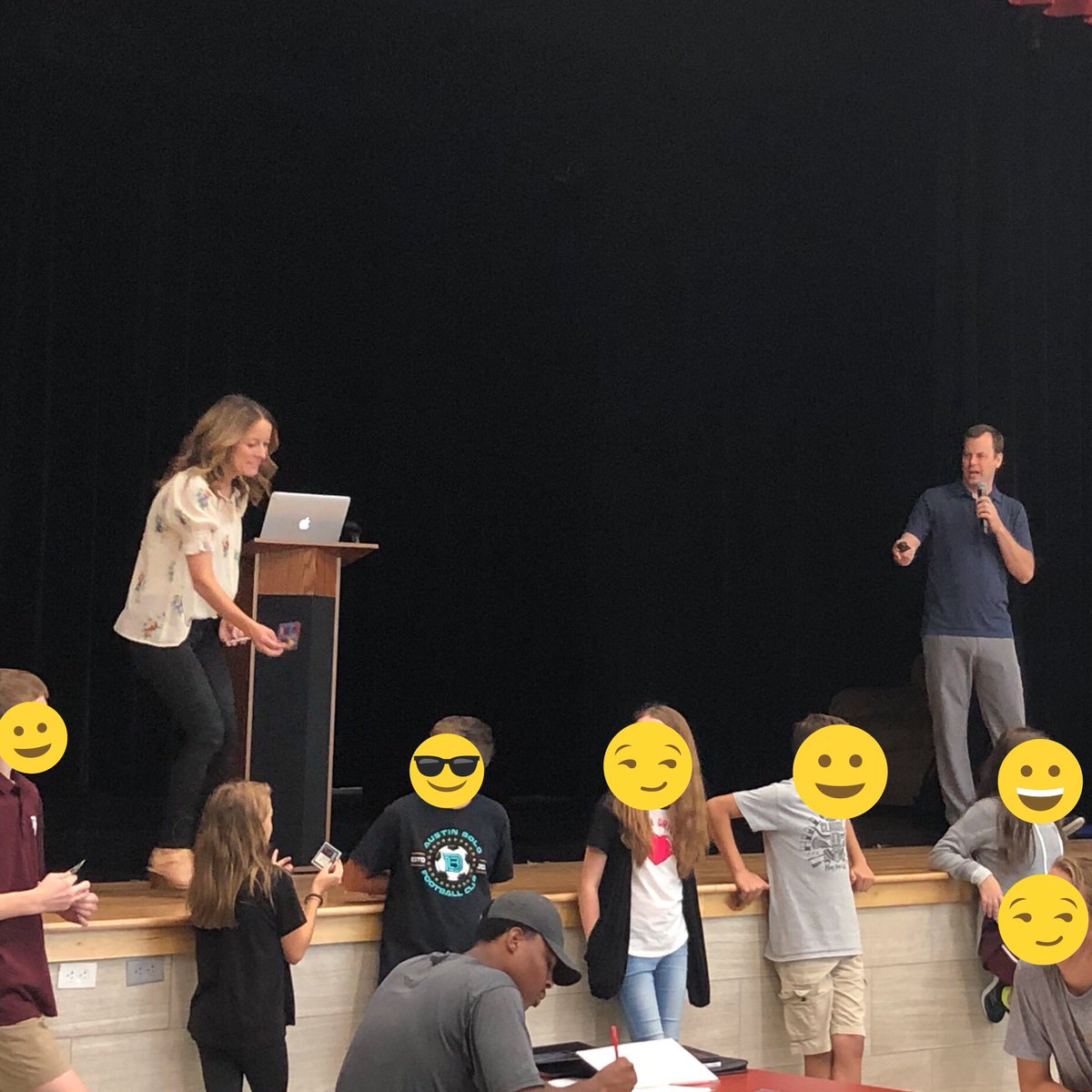 mrsMACswell's tweet photo. Total #fangirl morning! @allycondie and @BrendanReichs visited @SycamoreSprgsMS for the official release of The Beast!!! #darkdeep Thanks @BookPeople for supporting schools and writers! #ssmsyr3 #IamDSISD https://t.co/aNqNm4OGDQ