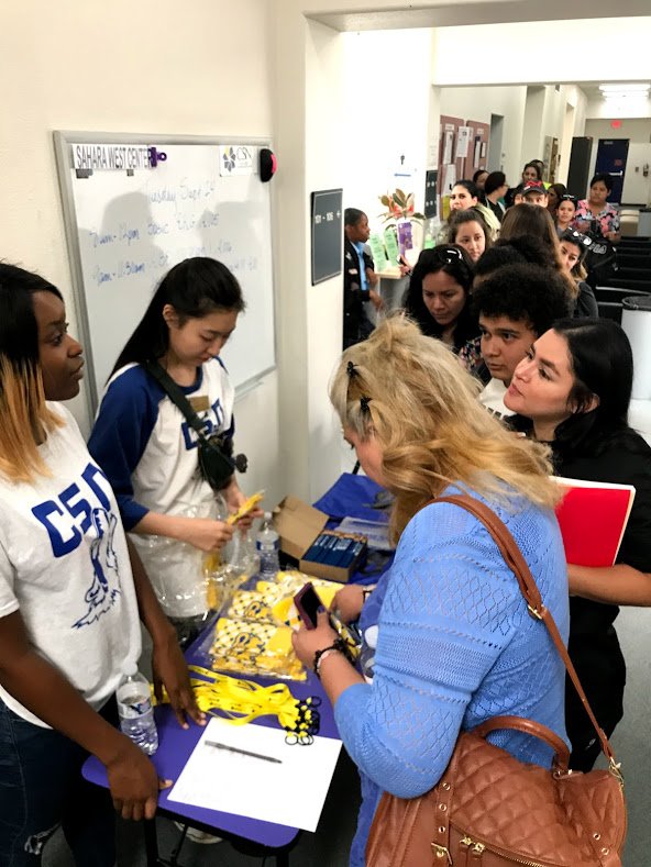 csnACES's tweet photo. #CSN #studentgovernment came by Sahara West this morning to give out #swag to our #students. Thanks for dropping by! https://t.co/UPuc4QZ48N