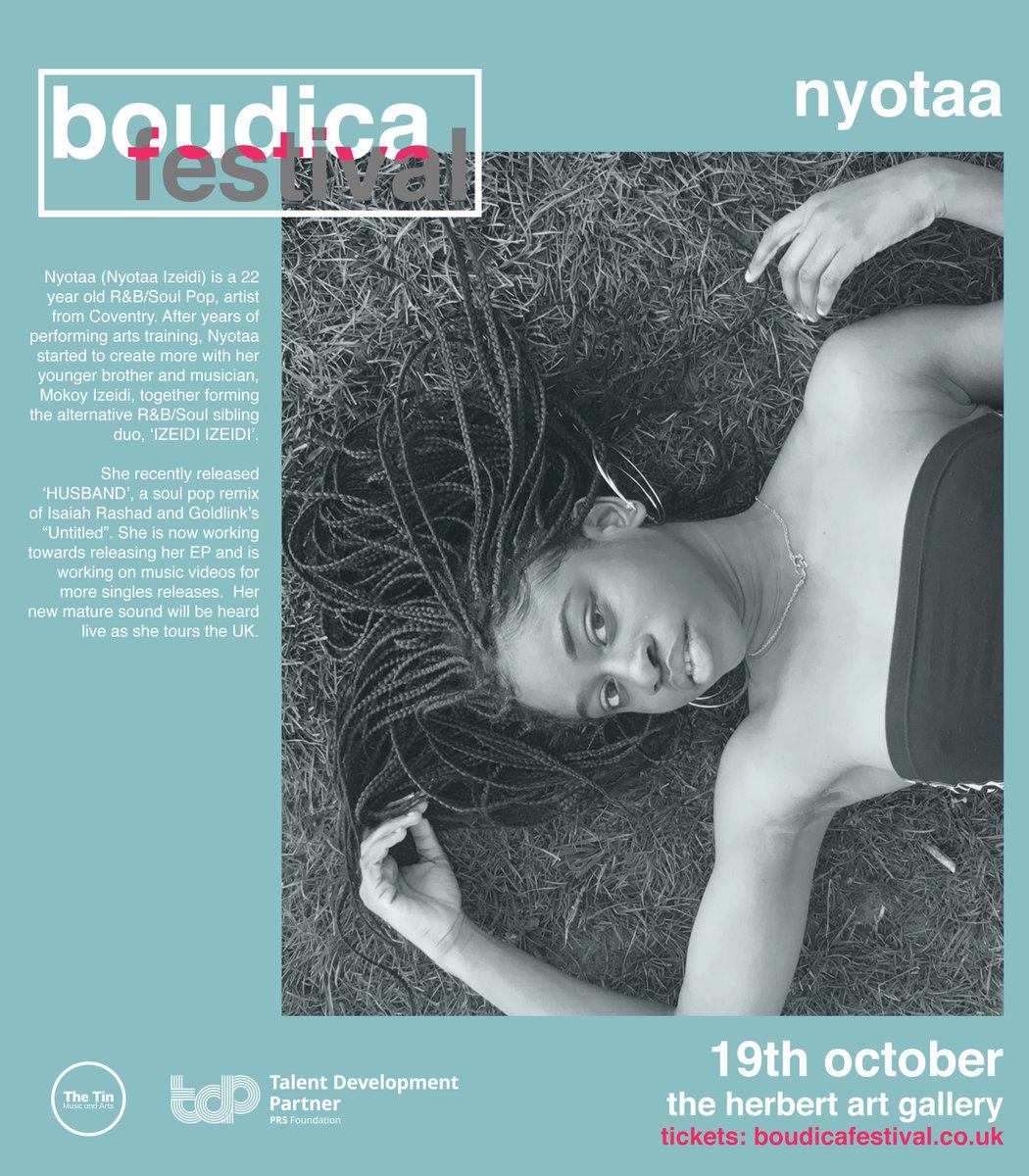 Boudica Festival (@boudicafestival) on Twitter photo Local acts announcement time part #1! 📢
Our final announcements come from the some of the top up and coming acts in Coventry and Birmingham with <a href="/LucyAnneSale/">Lucy Anne Sale</a>, <a href="/bryonywmusic/">Bryony Williams</a> and <a href="/nyotaaizeidi/">Nyotaa</a>!
Advanced tickets onsale now ➡️bit.ly/BoudicaFestiva…
#whatsoncov #coventry Local acts announcement time part #1! 📢
Our final announcements come from the some of the top up and coming acts in Coventry and Birmingham with <a href="/LucyAnneSale/">Lucy Anne Sale</a>, <a href="/bryonywmusic/">Bryony Williams</a> and <a href="/nyotaaizeidi/">Nyotaa</a>!
Advanced tickets onsale now ➡️bit.ly/BoudicaFestiva…
#whatsoncov #coventry