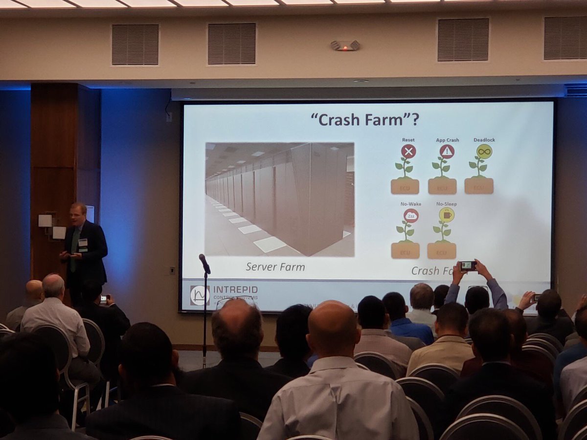 IntrepidControl's tweet photo. Our first presentation @IEEESA about Crash Farming and Gang programming. #AutomotiveEthernet #ActiveTap #AutomotiveSwitch #ECUs #MediaConverters https://t.co/7BoGfB19yb