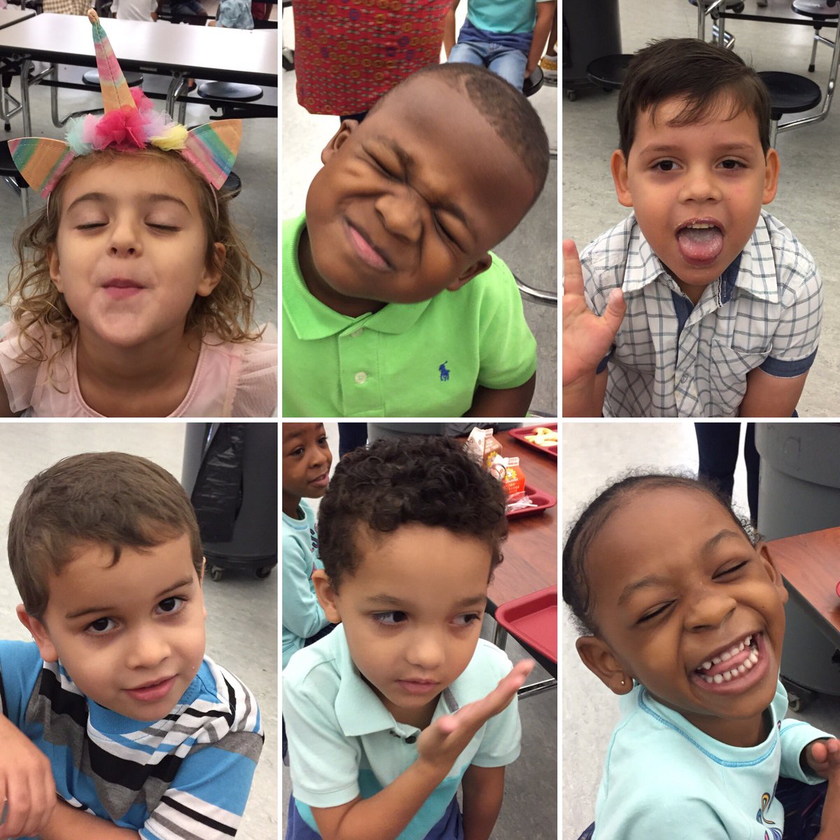MsGoodrumsClass's tweet photo. We were practicing our smiles for picture day this morning and decided to get all the crazy silly faces out of our system! #creativeinnovator #eseSOAR #fallpictureday https://t.co/8U7uA3BWL2