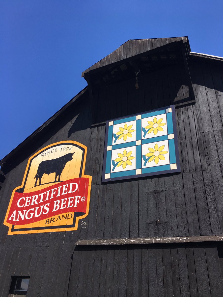 This <a href="/CertAngusBeef/">Certified Angus Beef ®</a> barn logo at Wincrest Angus located off Interstate 26 near Johnson City, Tennessee is seen and driven past by more than 72,000 vehicles each day #brandthebarn #beefbash19