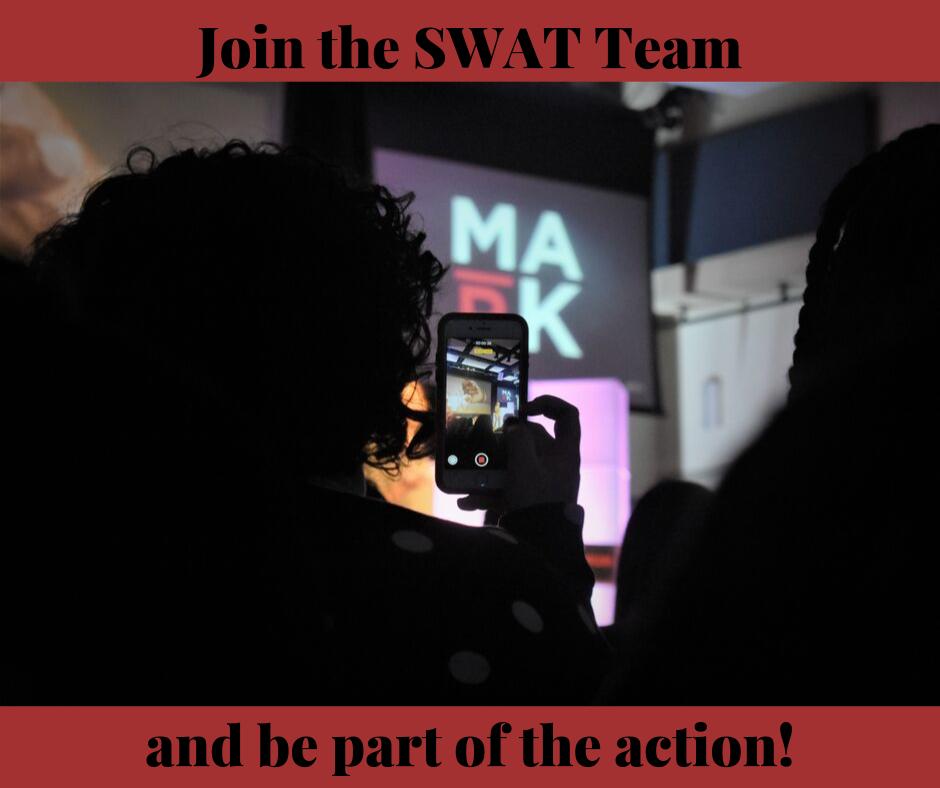 markconference's tweet photo. CALLING ALL

* Builders
* Artists
* Photographers
* Team Players

Making the Mark Conference 2020 an incredible event can’t be done without you guys. Apply to be on the SWAT Team today!

Application Link: https://t.co/OuZgG9Z25H https://t.co/vMADJumUE6