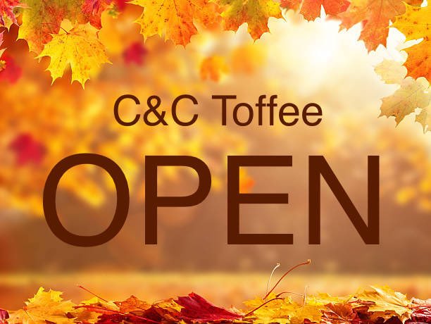 We’re open 😋
Please allow at least 5 working days for delivery/collection 📦 🚚 Prices start at £8 per item plus P&amp;P 🤩 
🍂  Peanut Brittle 
🍁  Treacle toffee
🍂  Buttery toffee 
🍁  Nutty dark chocolate toffee
🍂  Chocolate orange toffee 

#MadeInStockton #SmallBiz #CCToffee