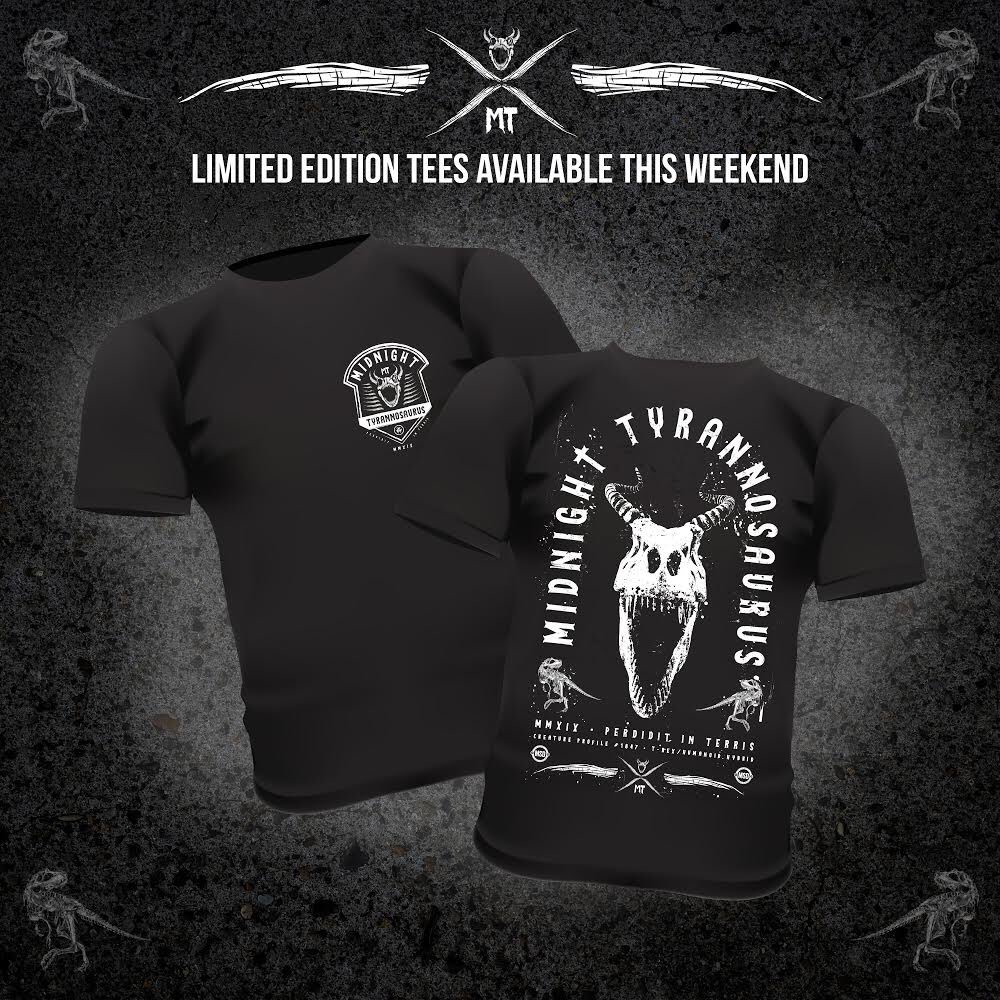 Midnightasaurus's tweet photo. LOST LANDS FAMASAURUS! It wouldn’t be right if I came to Legend Valley without some special merch! Hit up the merch booth and scoop up one of these crazy limited Midnight Tess this weekend!! So hype on how these came out 😍

cc: @lost_lands @Excision https://t.co/nRfE2fEWgn