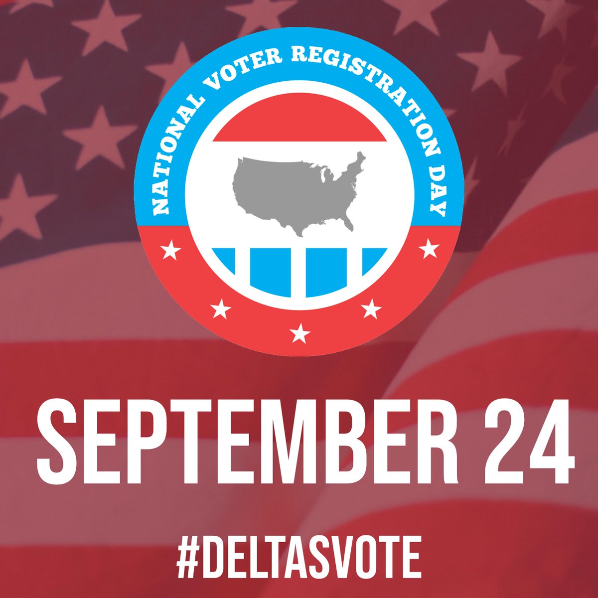 The stakes are high every election cycle &amp; we all must do our part to make sure that our community is engaged, educated and prepared to VOTE. Use #NationalVoterRegistrationDay to ensure that your registration is up-to-date &amp; encourage your loved ones to do the same! #DeltasVote
