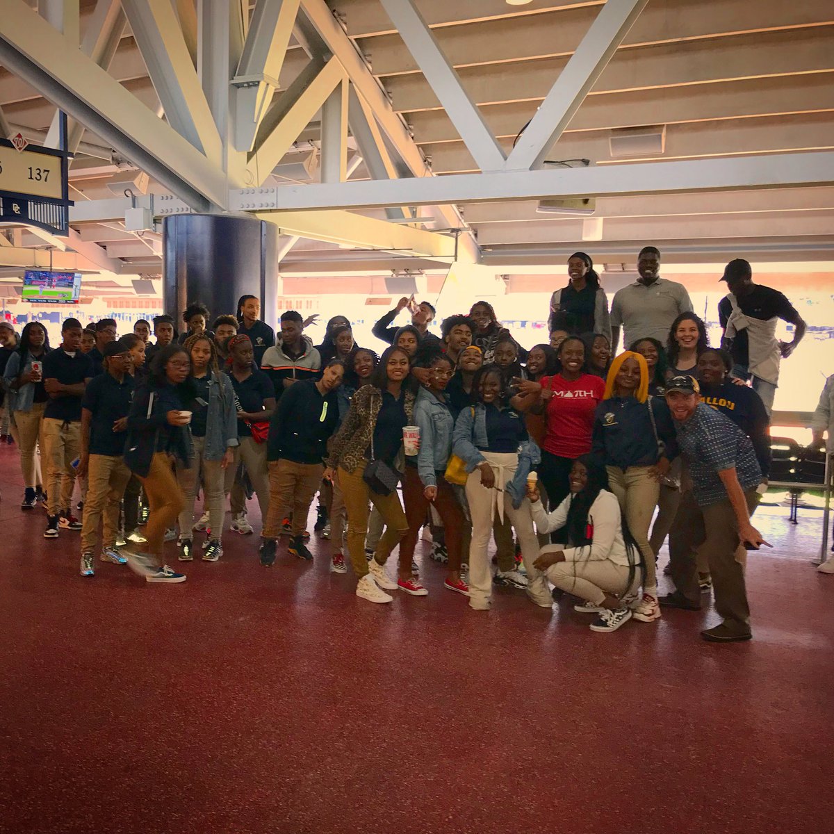 BallouDC's tweet image. Our #mathletes enjoyed their #natsandstats PBL kick-off at the Nats game today! This year, these statistics students will analyze real Nat's data as part of their math class. Stay tuned for their analysis! #buildingourbestballou #knightsontherise