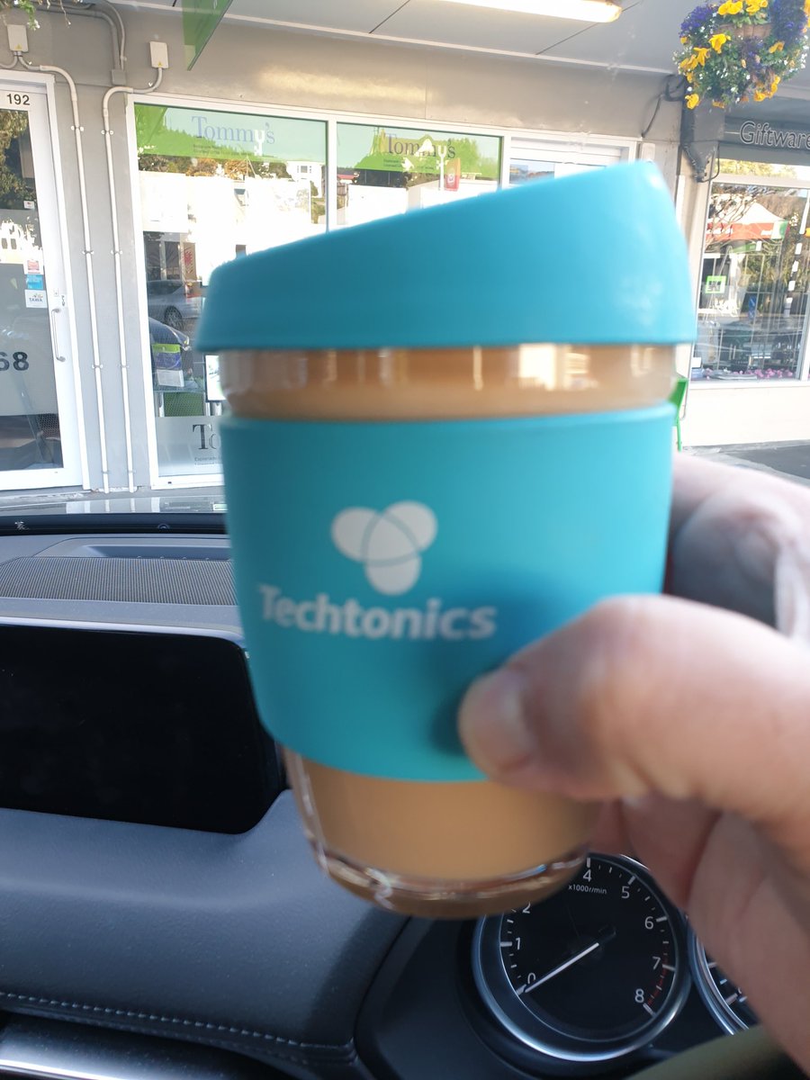 DIStephenN's tweet photo. Thanks @techtonicsnz ... Great gift being put to good use first thing in the morning... https://t.co/zkHzNz7LD5