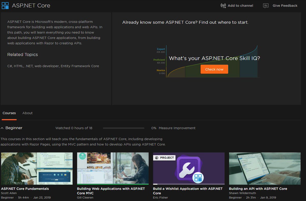gillcleeren (@gillcleeren) on Twitter photo The <a href="/pluralsight/">Pluralsight</a> #AspNetCore learning path is an awesome place to get started learning about .NET Core 3.0 and ASP .NET Core 3.0, including great content from <a href="/OdeToCode/">K. Scott Allen</a>, <a href="/ShawnWildermuth/">Shawn Wildermuth - @wildermuth.com on bsk</a>, <a href="/stevejgordon/">Steve Gordon</a> <a href="/RolandGuijt/">Roland Guijt</a> and yours truly. app.pluralsight.com/paths/skills/a…
#dotnetconf #netcore The <a href="/pluralsight/">Pluralsight</a> #AspNetCore learning path is an awesome place to get started learning about .NET Core 3.0 and ASP .NET Core 3.0, including great content from <a href="/OdeToCode/">K. Scott Allen</a>, <a href="/ShawnWildermuth/">Shawn Wildermuth - @wildermuth.com on bsk</a>, <a href="/stevejgordon/">Steve Gordon</a> <a href="/RolandGuijt/">Roland Guijt</a> and yours truly. app.pluralsight.com/paths/skills/a…
#dotnetconf #netcore
