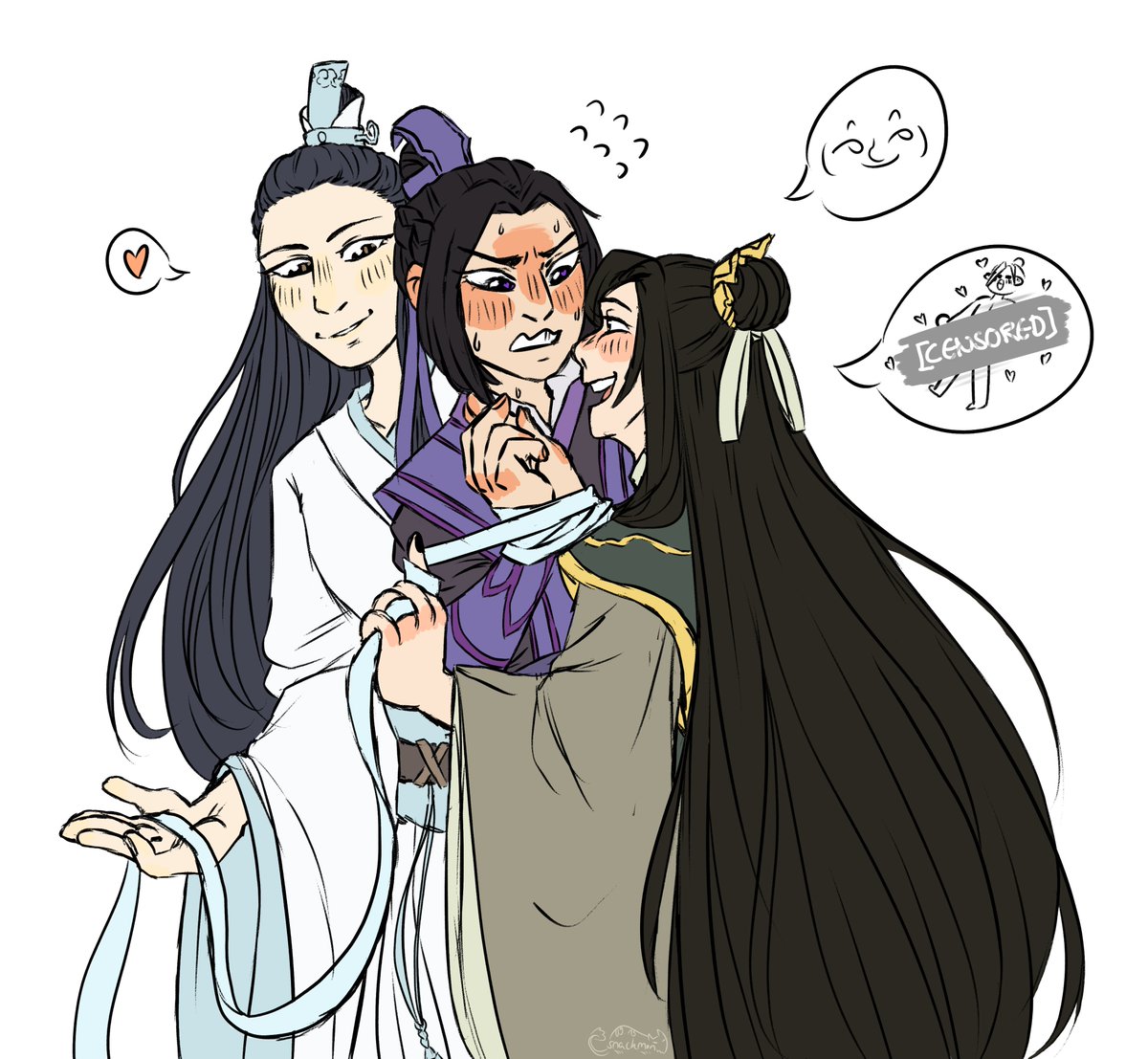 yangli196's tweet photo. no one:
absolutely no one:
me: what if jiang cheng gets suuuper blushy and overheats easily!
#MSZS #魔道祖师 #xicheng #sangcheng #xisangcheng https://t.co/FDyLk5vKAw