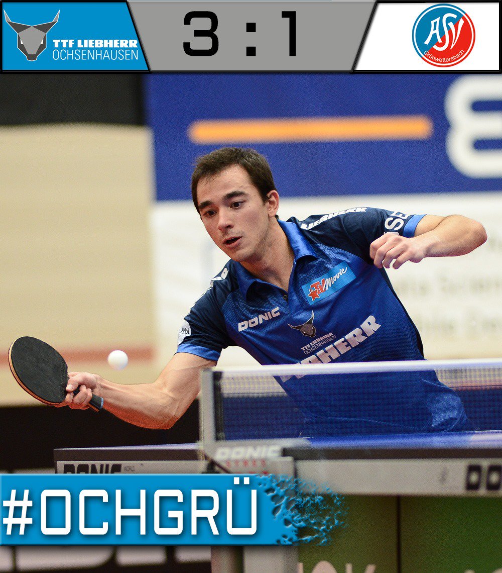 In der etwas brachialeren Variante des Spiels Angriff gegen Abwehr setzt sich Hugo Calderano gegen Wang Xi durch und bringt uns das 3:1 gegen den ASV Grünwettersbach Tischtennis!
#OCHGRÜ #TTBL #OXcited #OxNation