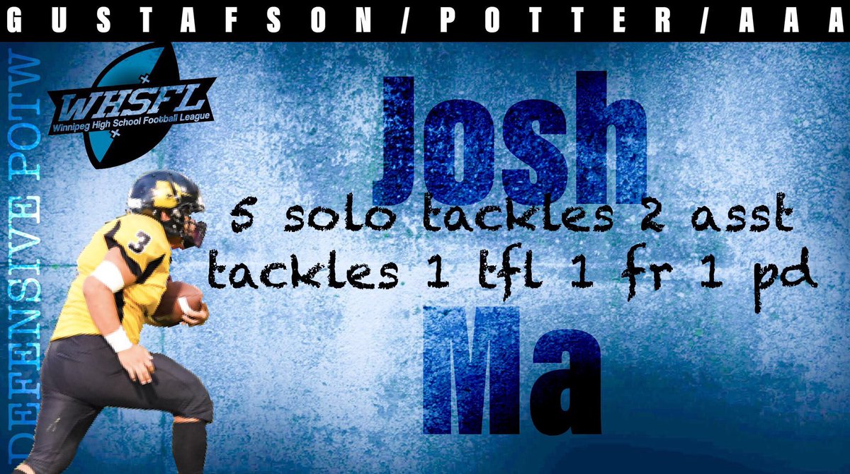 The_WHSFL's tweet photo. Congrats to our week three Div 1 POWs! https://t.co/dTkakcO42B
