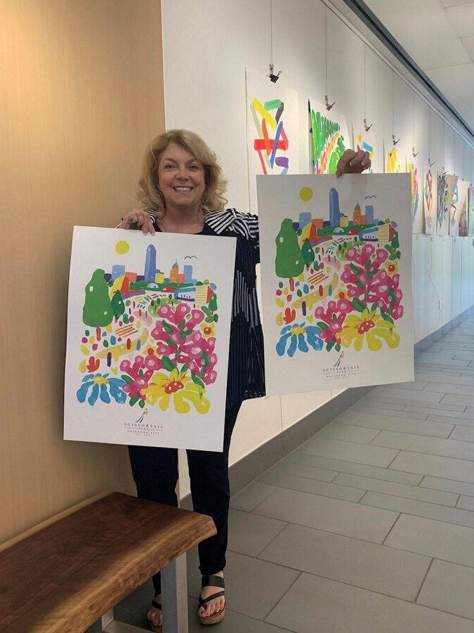 SFoklahoma's tweet image. Strawberry Fields has been a long time fan of Kris Kanaly&apos;s artwork! Have you seen his commemorative Scissortail Park Grand Opening poster? We have two signed and numbered prints and we&apos;re giving you a chance to win one!      
For details see Facebook or Instagram @SFoklahoma