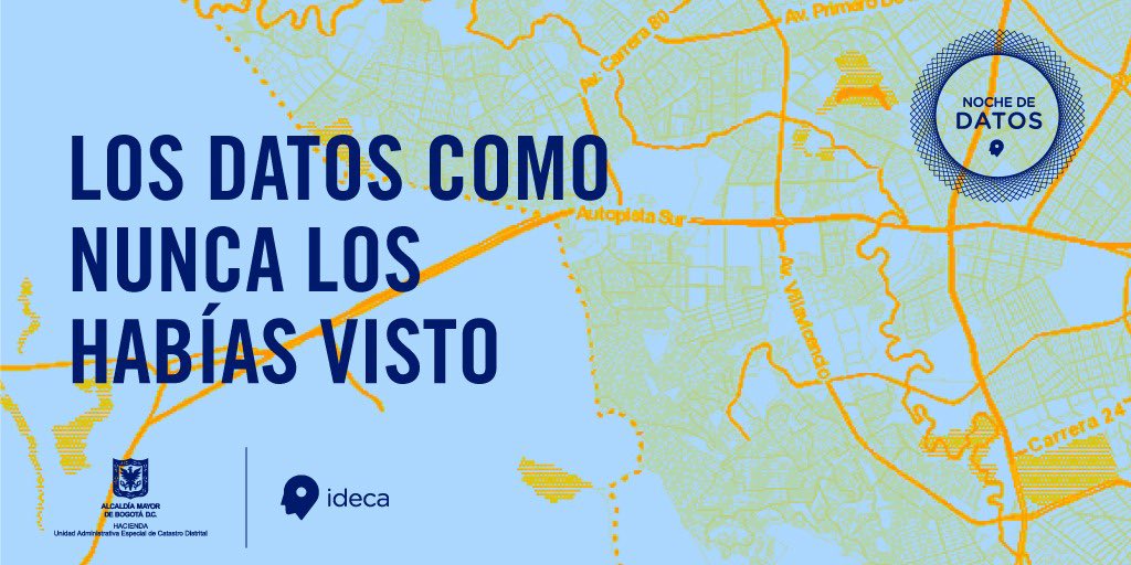 CatastroBogota's tweet photo. #NocheDeDatos l ¿Has utilizado los datos para conectarte con otras personas? Queremos conocerte este 3 de octubre en una Noche de Datos en @MalokaBogota con @JosecarloosTecno @OlgaLLopezM @JSebastianRozo @CastillejoDitta y @Ximenitaangel !Aagéndate! 📲 312 480 3882 https://t.co/uD0aNNCH44