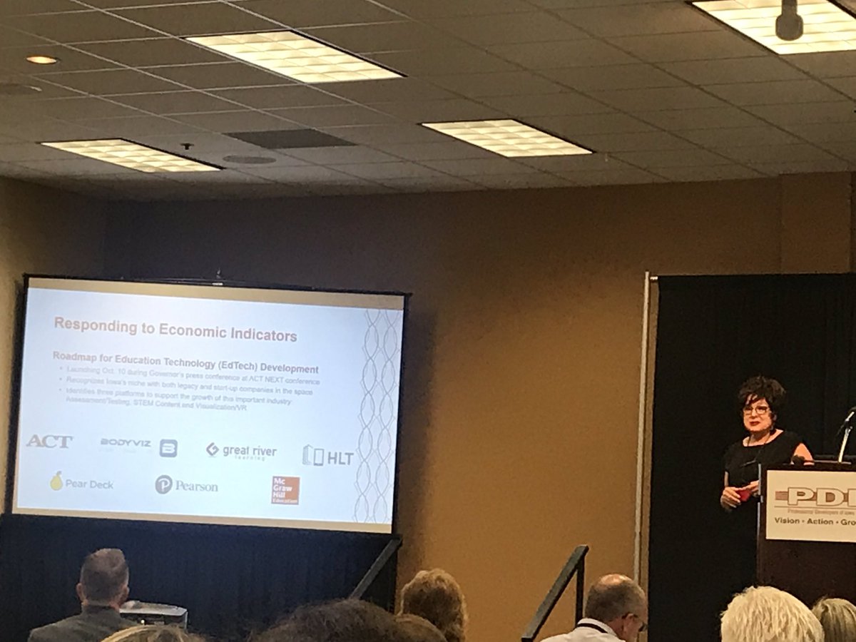 cheri_hughes1's tweet photo. Happy to be here in Sioux City IA at the 2019 #PDIowa conference. Always enjoy listening to this dynamic lady speak on economic development. @DebiDurham #economicdevelopment @ACT #workreadycommunities https://t.co/A7QxyKA2HO