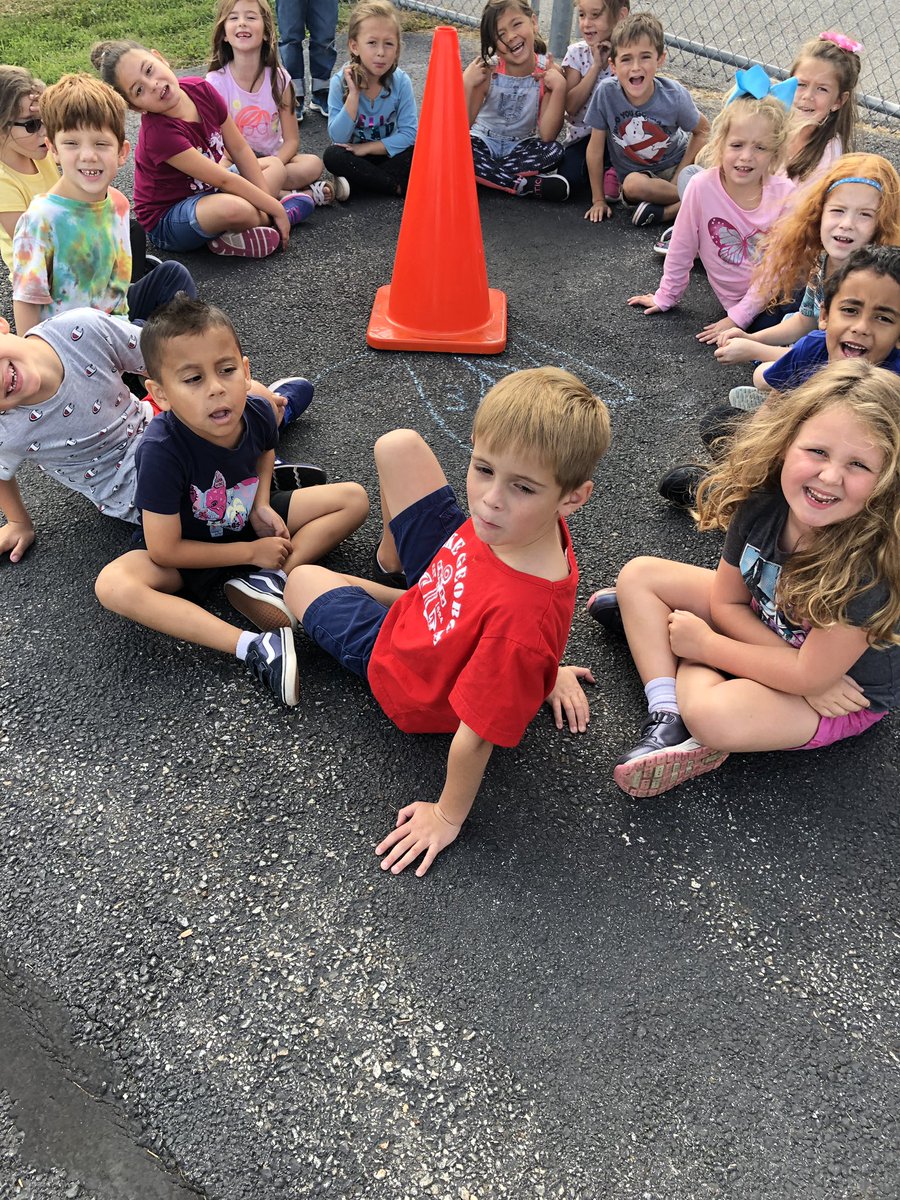 Shadow scientists observed the movement of our cone’s shadow throughout the day and made predictions about which direction it would move based on our learning about the sun. 
 @carmelsupt @KESPrincipal6Cs <a href="/CarmelTA3/">Carmelta</a> @Carmelschools <a href="/JanetWarden/">Dr. Janet Warden</a> 
#carmel6cs