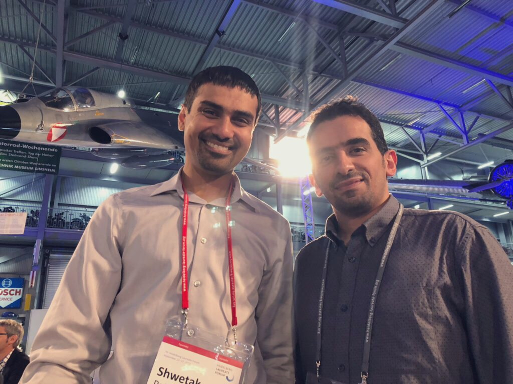 Dr_Alshehrii's tweet photo. #Day3 @HLForum nice talk about how much trusted the #autonomous_systems and It was glad to meet & discuss with the laureates of #computer_science #Robert_Tarjan, @JeffDean & #Shwetak_Patel. #HLF19 https://t.co/c645aCqJnd