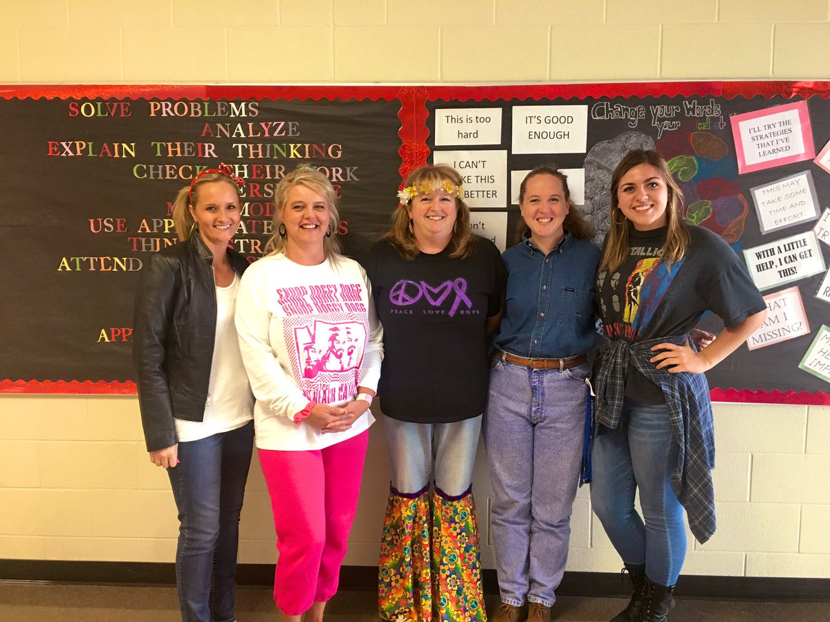 MsBLawson's tweet photo. No matter the decade, math never goes out of style🤩📈 

Day 2 of homecoming week at @GarrardGCHS was a success! https://t.co/XXY2Q9Y3M5
