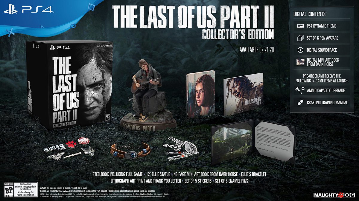 GermanStrands's tweet photo. Here we go... ๐๐
For all 'The Last of Us 2 Fans'
๐จStandard Edition
๐จSpecial Edition
๐จCollectors Edition
๐จEllie Edition.
The game will also shipped on TWO Discs...๐คฏ 02/21/2020!
#TheLastofUsPart2 #TLOU2 #Sony #PlayStation #StateofPlay https://t.co/9tUTg3YCvc