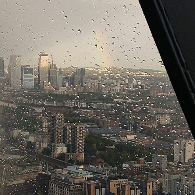 If you look hard to can see a rainbow shining over Canary Wharf. #ilovelondon #view #gherkin ift.tt/2mydEPJ