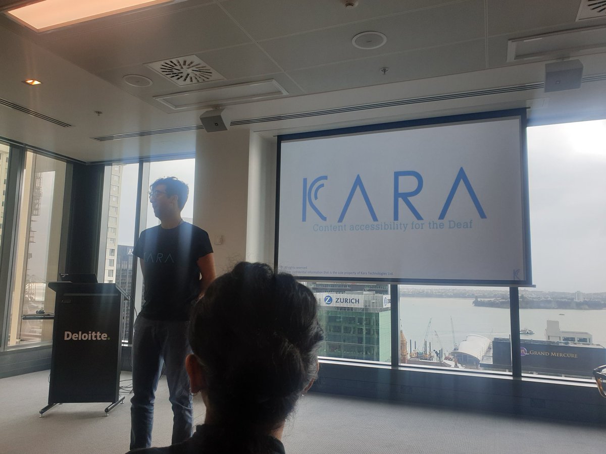 First pitch. The amazing Arash from <a href="/Kara__Tech/">Kara Technologies</a> sharing his lived experience which lead to the creation of his #socentnz <a href="/iin_nz/">Impact Investing Network NZ</a> <a href="/soul_capital/">Soul Capital</a>
